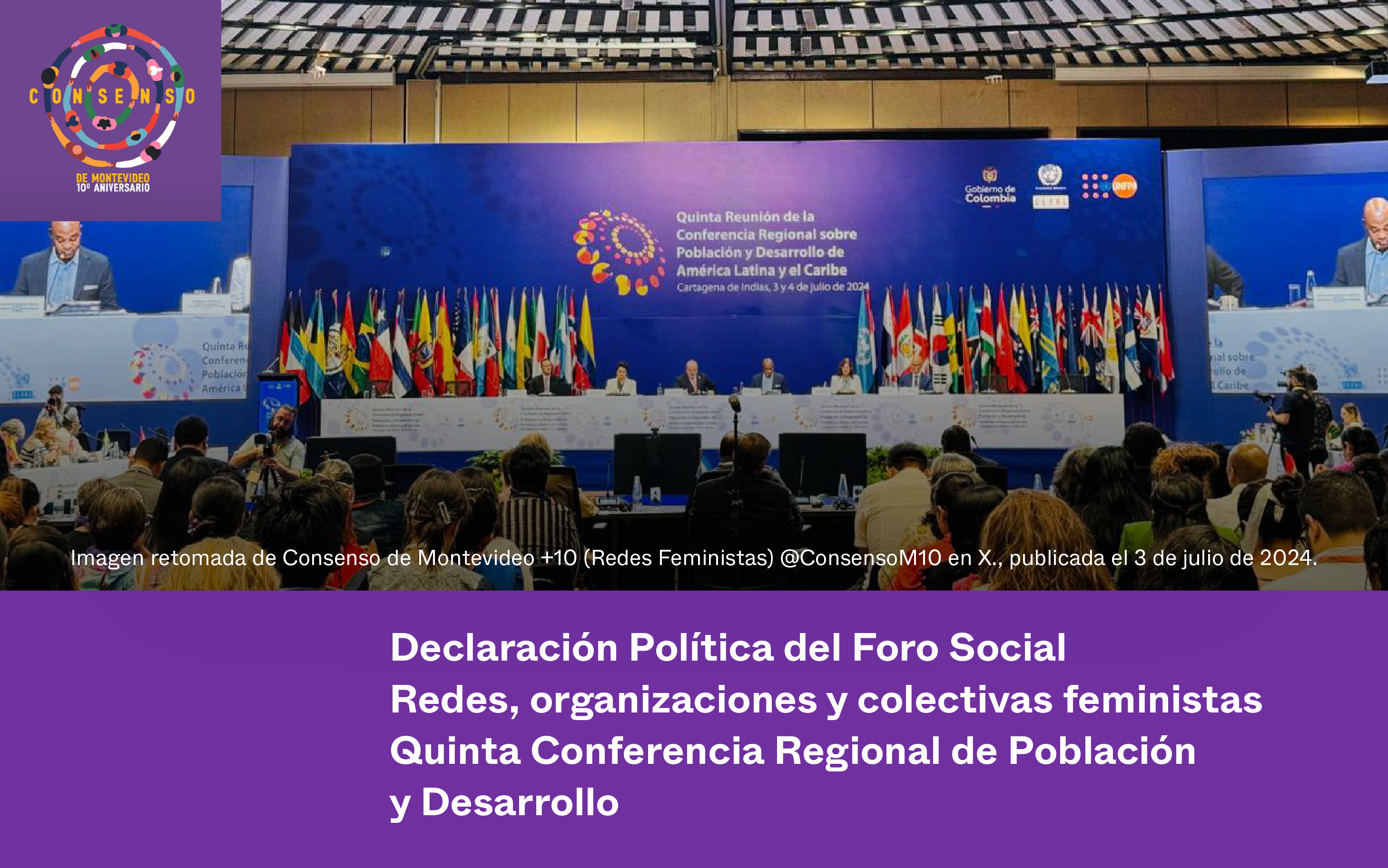 Declaración Política del Foro Social Redes, organizaciones y colectivas feministas Quinta Conferencia Regional de Población y Desarrollo